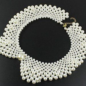 NECKLACE pearl collared